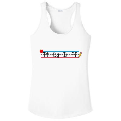 TGIF Teacher Back To School Ladies PosiCharge Competitor Racerback Tank