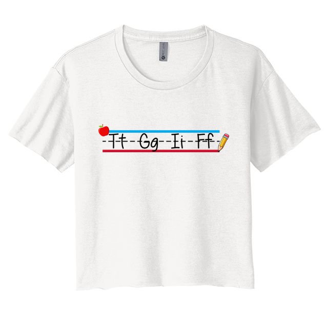 TGIF Teacher Back To School Crop Top