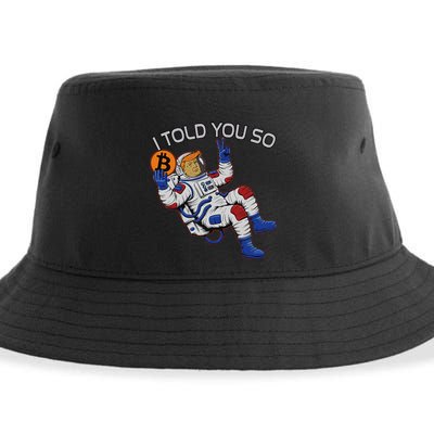 Thanks Trump Bitcoin I Told You So Joke Investment Squad Sustainable Bucket Hat