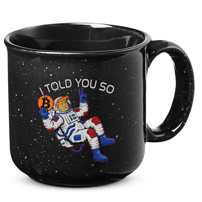 Thanks Trump Bitcoin I Told You So Joke Investment Squad 15oz Campfire Ceramic Mug
