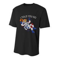 Thanks Trump Bitcoin I Told You So Joke Investment Squad Youth Performance Sprint T-Shirt