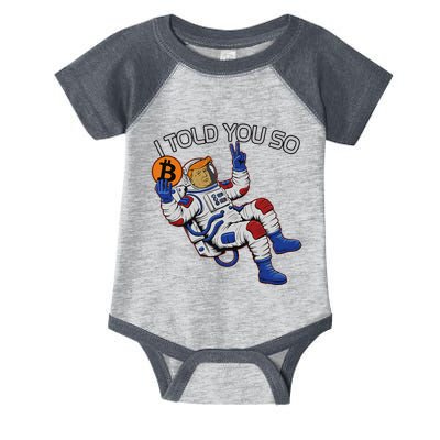 Thanks Trump Bitcoin I Told You So Joke Investment Squad Infant Baby Jersey Bodysuit