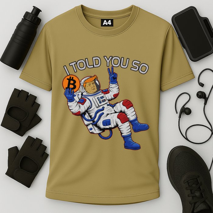 Thanks Trump Bitcoin I Told You So Joke Investment Squad Cooling Performance Crew T-Shirt