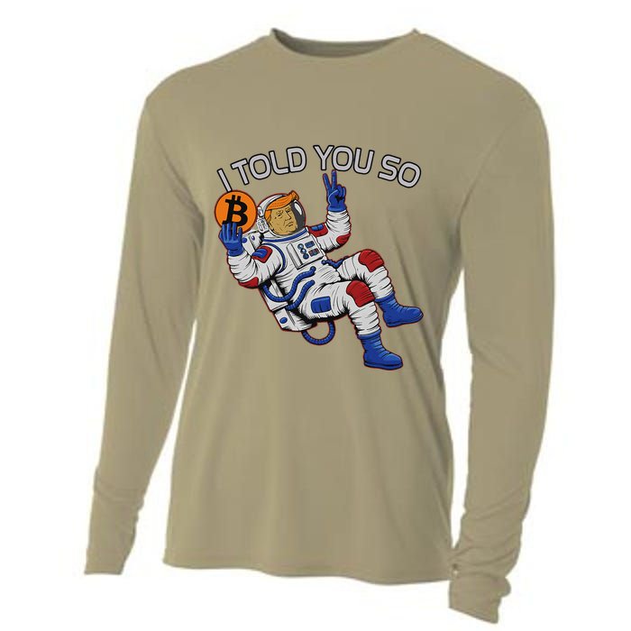 Thanks Trump Bitcoin I Told You So Joke Investment Squad Cooling Performance Long Sleeve Crew