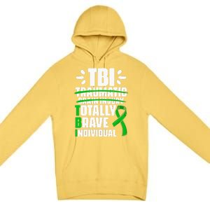 TBI Totally Brave Individual Traumatic Brain Injury Survivor Premium Pullover Hoodie