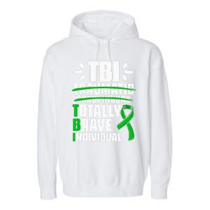 TBI Totally Brave Individual Traumatic Brain Injury Survivor Garment-Dyed Fleece Hoodie