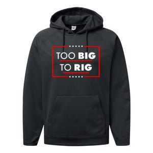 Trump Too Big To Rig Performance Fleece Hoodie