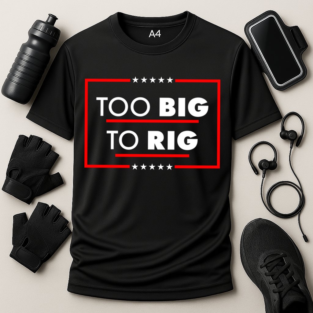 Trump Too Big To Rig Cooling Performance Crew T-Shirt