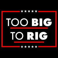 Trump Too Big To Rig Drawstring Bag