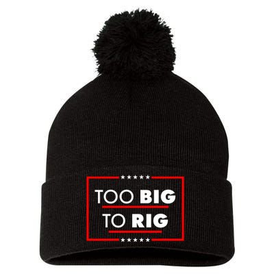 Trump Too Big To Rig Pom Pom 12in Knit Beanie