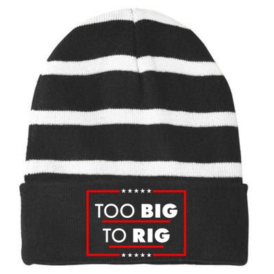 Trump Too Big To Rig Striped Beanie with Solid Band