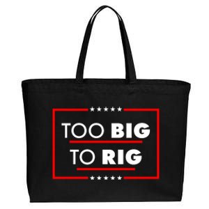 Trump Too Big To Rig Cotton Canvas Jumbo Tote