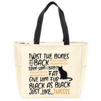 Twist The Bones Gift For Halloween Funny Cat Zip Tote Bag