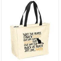 Twist The Bones Gift For Halloween Funny Cat Zip Tote Bag