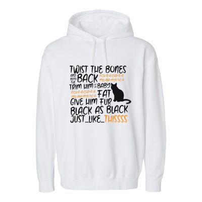 Twist The Bones Gift For Halloween Funny Cat Garment-Dyed Fleece Hoodie