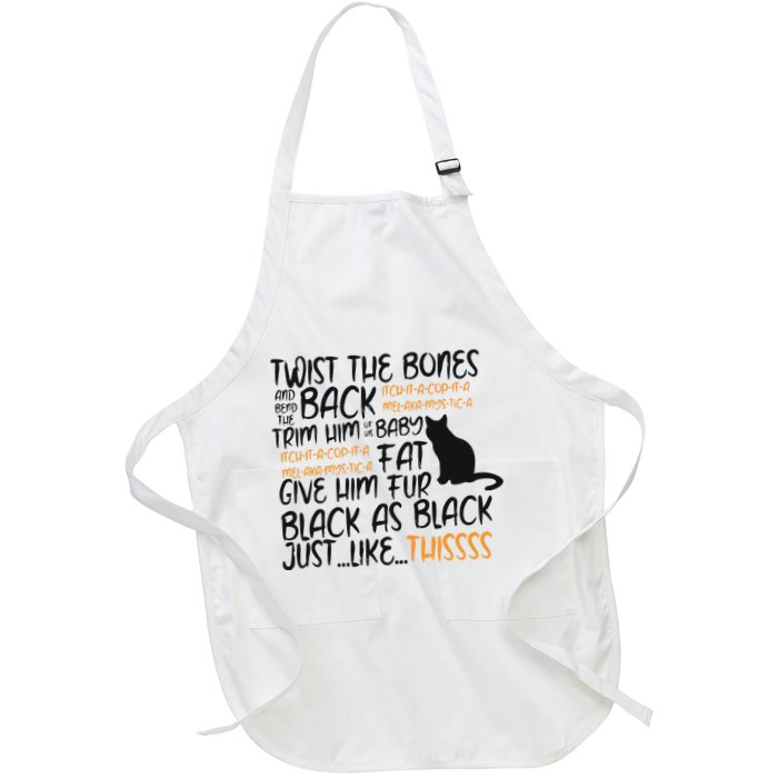Twist The Bones Gift For Halloween Funny Cat Apron