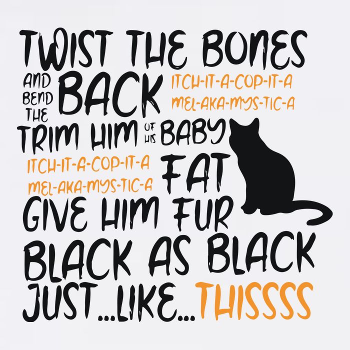 Twist The Bones Gift For Halloween Funny Cat Apron