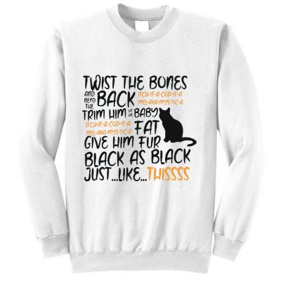 Twist The Bones Gift For Halloween Funny Cat Sweatshirt