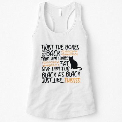 Twist The Bones Gift For Halloween Funny Cat Womens Tank Top