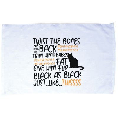 Twist The Bones Gift For Halloween Funny Cat Microfiber Hand Towel