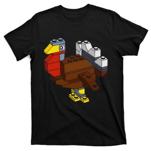 Turkey Thanksgiving Block Brick Building Master Builder T-Shirt