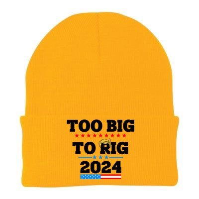 Trump Too Big To Rig 2024 Knit Cap Winter Beanie