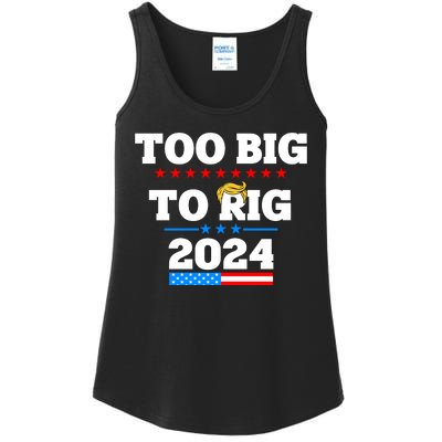 Trump Too Big To Rig 2024 Ladies Essential Tank