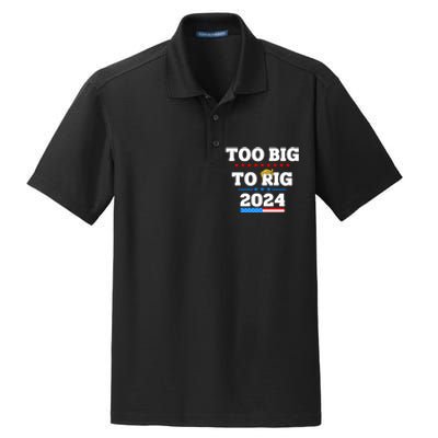 Trump Too Big To Rig 2024 Dry Zone Grid Polo