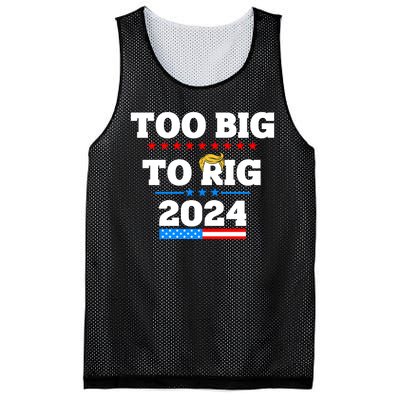 Trump Too Big To Rig 2024 Mesh Reversible Basketball Jersey Tank