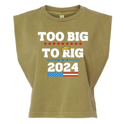 Trump Too Big To Rig 2024 Garment-Dyed Women's Muscle Tee