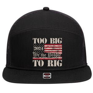 Trump Too Big To Rig We The People 7 Panel Mesh Trucker Snapback Hat