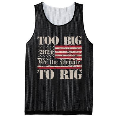 Trump Too Big To Rig We The People Mesh Reversible Basketball Jersey Tank