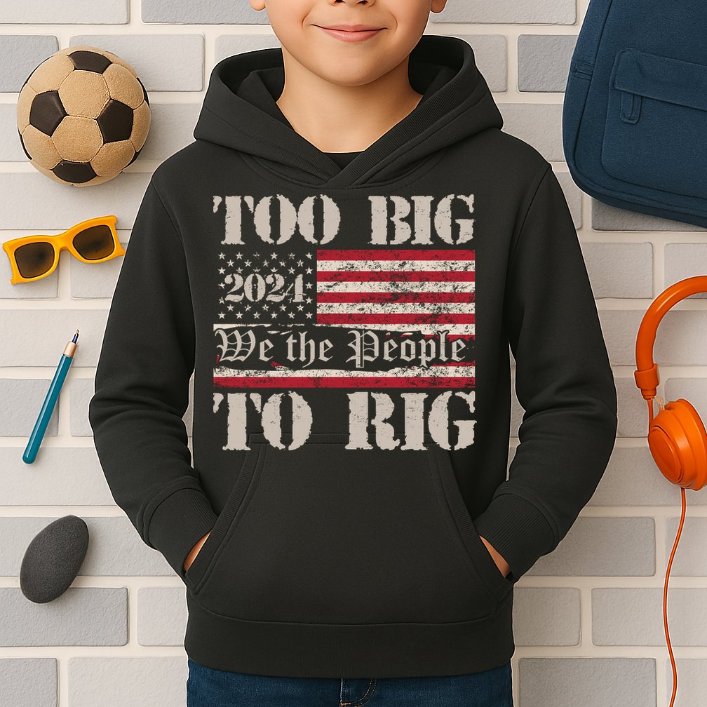 Trump Too Big To Rig We The People Kids Hoodie