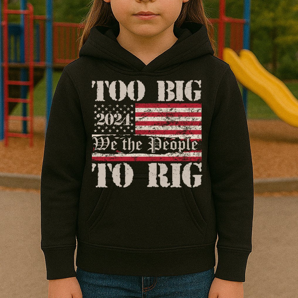 Trump Too Big To Rig We The People Kids Hoodie