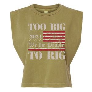 Trump Too Big To Rig We The People Garment-Dyed Women's Muscle Tee