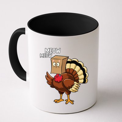 Thanksgiving Turkey Cat Meow Funnythanksgiving Mug