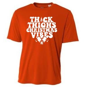 Thick Thighs Christmas Vibes Cooling Performance Crew T-Shirt