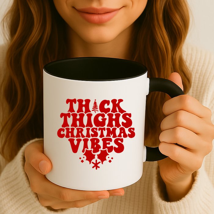 Thick Thighs Christmas Vibes Mug