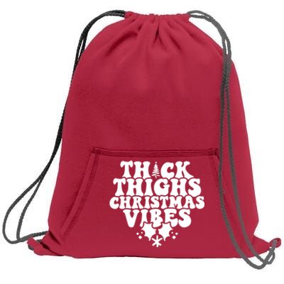 Thick Thighs Christmas Vibes Sweatshirt Cinch Pack Bag