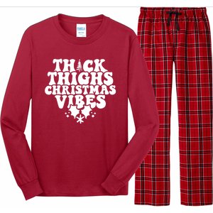 Thick Thighs Christmas Vibes Long Sleeve Pajama Set