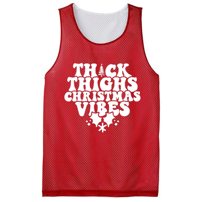 Thick Thighs Christmas Vibes Mesh Reversible Basketball Jersey Tank