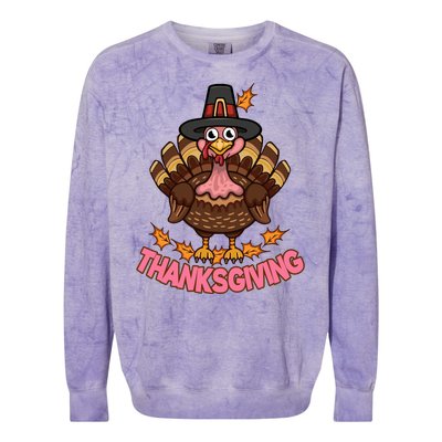 Thanksgiving Turkey Cute Holiday Colorblast Crewneck Sweatshirt