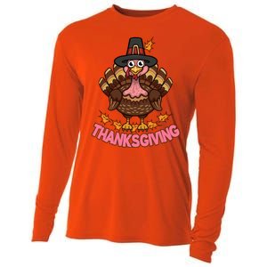 Thanksgiving Turkey Cute Holiday Cooling Performance Long Sleeve Crew