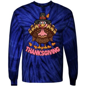 Thanksgiving Turkey Cute Holiday Tie-Dye Long Sleeve Shirt