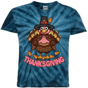 Thanksgiving Turkey Cute Holiday Kids Tie-Dye T-Shirt