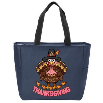 Thanksgiving Turkey Cute Holiday Zip Tote Bag