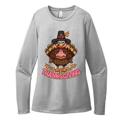 Thanksgiving Turkey Cute Holiday Womens CVC Long Sleeve Shirt