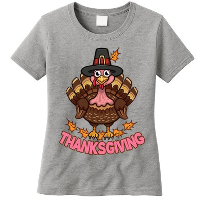 Thanksgiving Turkey Cute Holiday Womens T-Shirt
