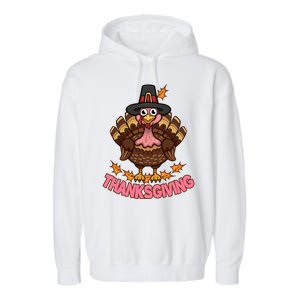 Thanksgiving Turkey Cute Holiday Garment-Dyed Fleece Hoodie