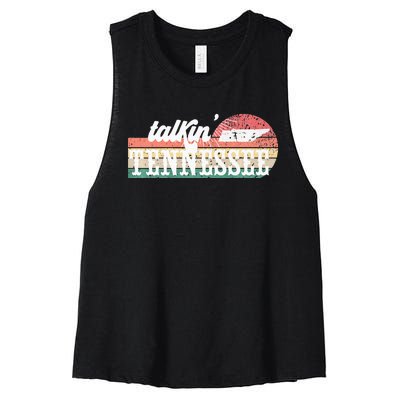 Talkin Tennessee Country Music Concert Group Women's Racerback Cropped Tank